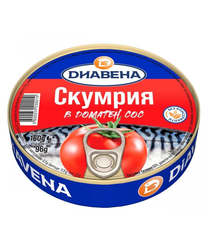 СКУМРИЯ В ДОМАТЕН СОС ДИАВЕНА 160ГР